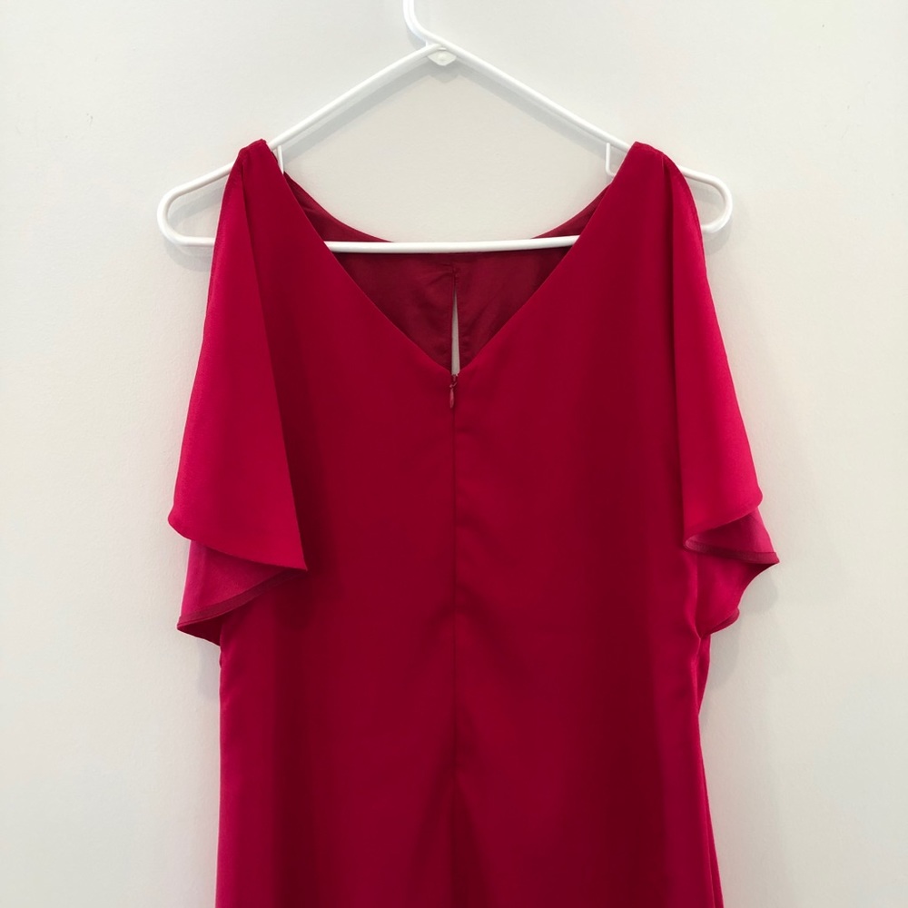 White House Black Market Pink Cold Shoulder Dress - Picture 5 of 11
